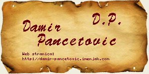 Damir Pančetović vizit kartica